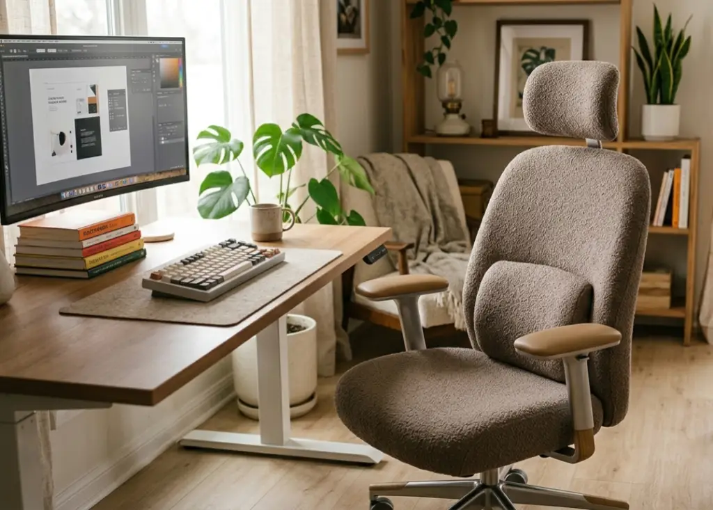 cadeiras ergonômicas para home office com design confortável e suporte para longas horas de trabalho