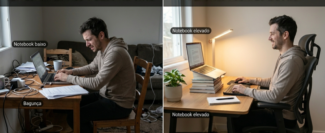 Ergonomia no Trabalho: O Que Mudou Quando Ajustei Meu Setup e Parei de Sentir Dor
