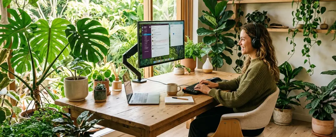 Do Caos ao Foco: Como Criar um Setup Home Office Produtivo com Design Biofílico