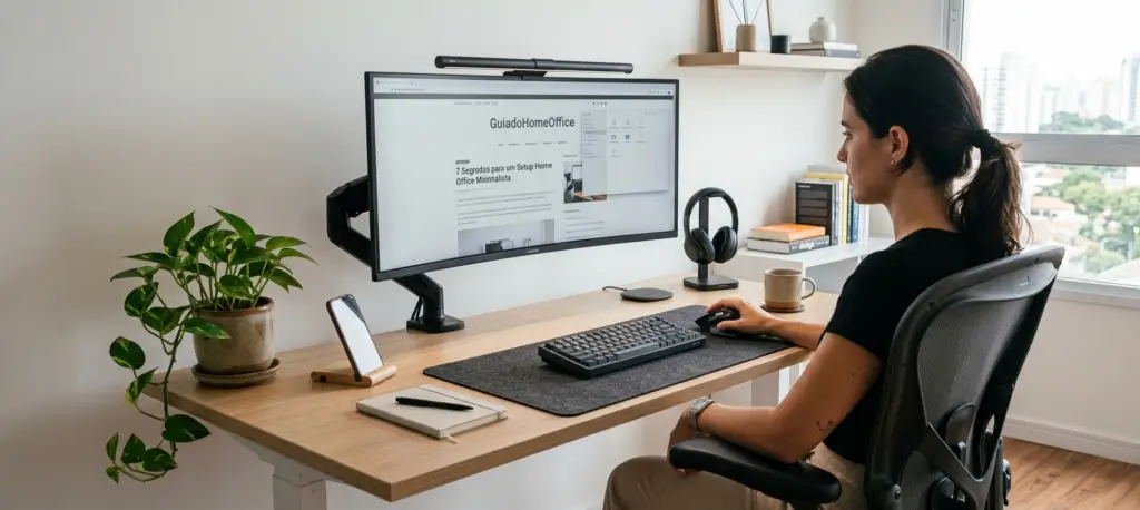 setup home office minimalista