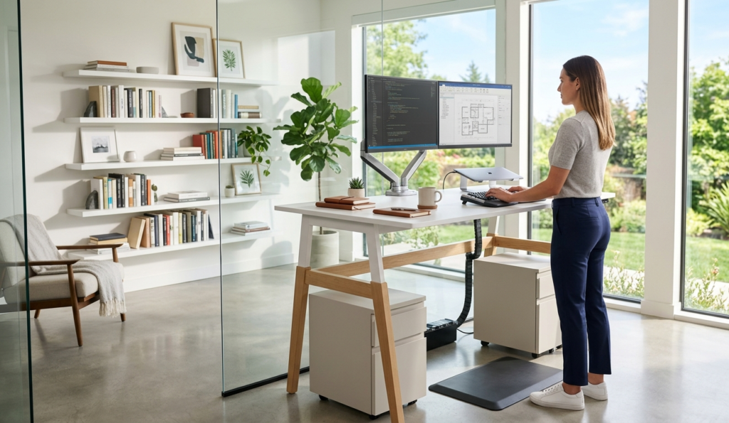Setup home office ergonomia e postura correta